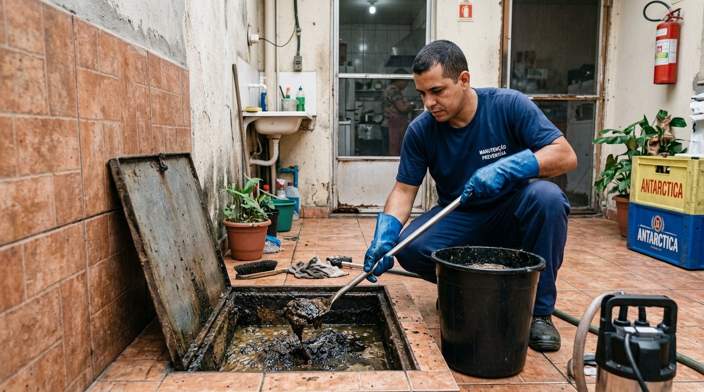 Limpeza de Caixa de Gordura com Equipe em Caxias do Sul‑RS